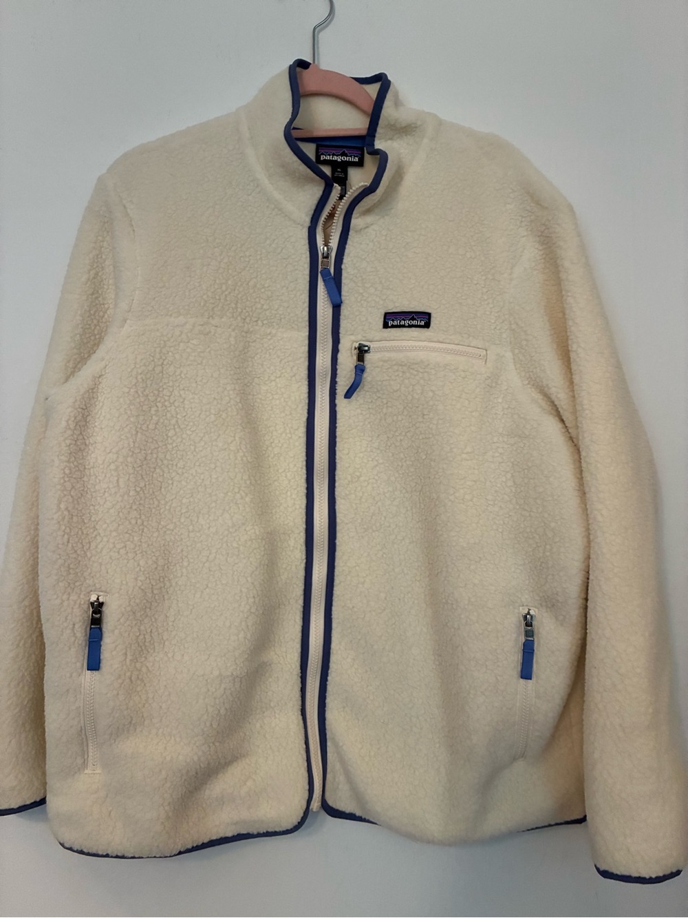 Patagonia Unisex Cream Retro style Fleece Jacket